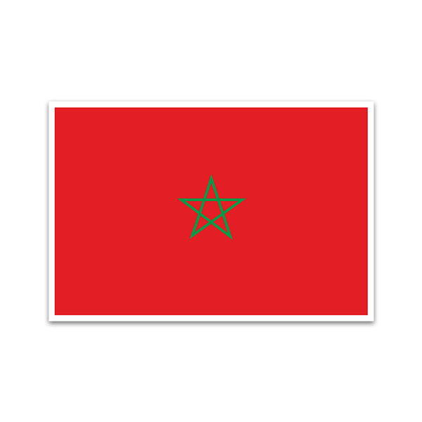 Adesivi per Auto e Moto: Bandiera Marocco