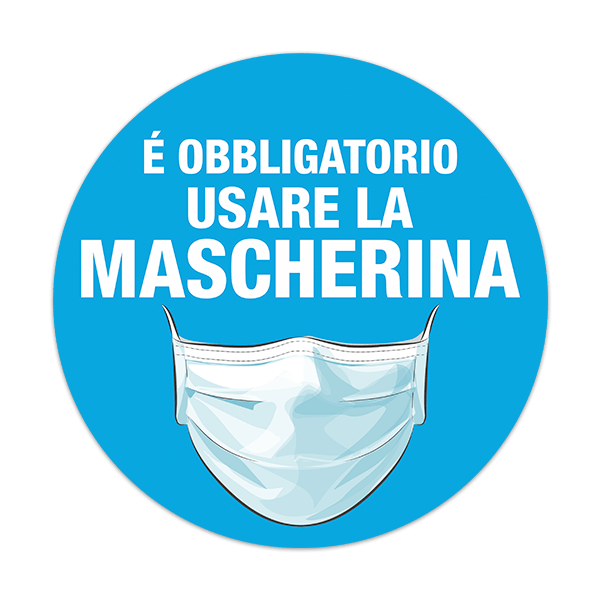 Adesivi per Auto e Moto: Protezione covid19 uso della maschera obbligatorio