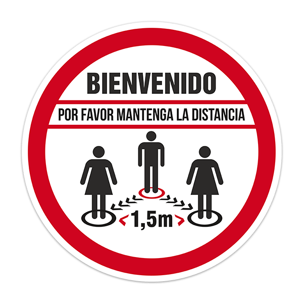 Adesivi per Auto e Moto: Protezione covid19 benvenuti in Spagnolo