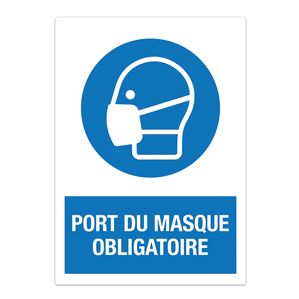 Adesivi per Auto e Moto: Protezione Maschera obbligatoria in francese