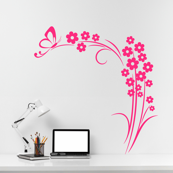 Fantasia rami in fiore | Adesivo murale | Kastell