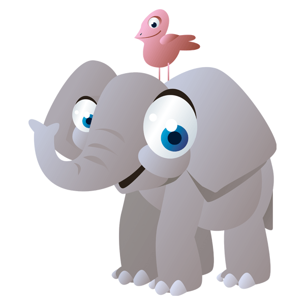 Adesivi per Bambini: Elefante felice