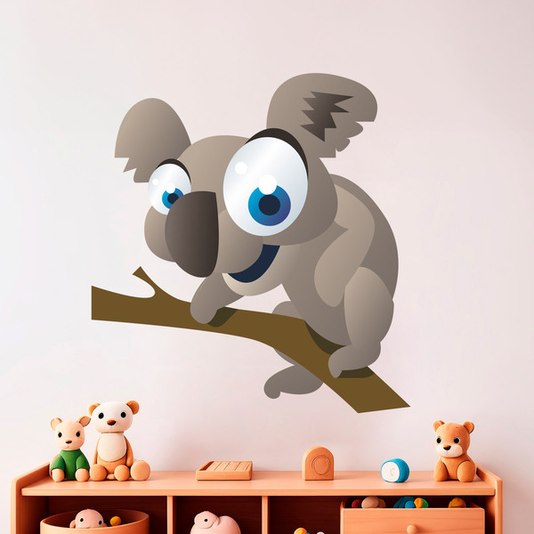 BDECOLL Decorazione adesiva da parete gigante famiglia koalas adesivi murali cucina,camera da letto per bambini 