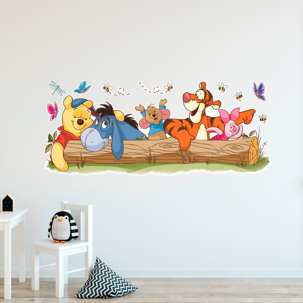 Adesivo murale bambini Winnie the Pooh e le sue amiche