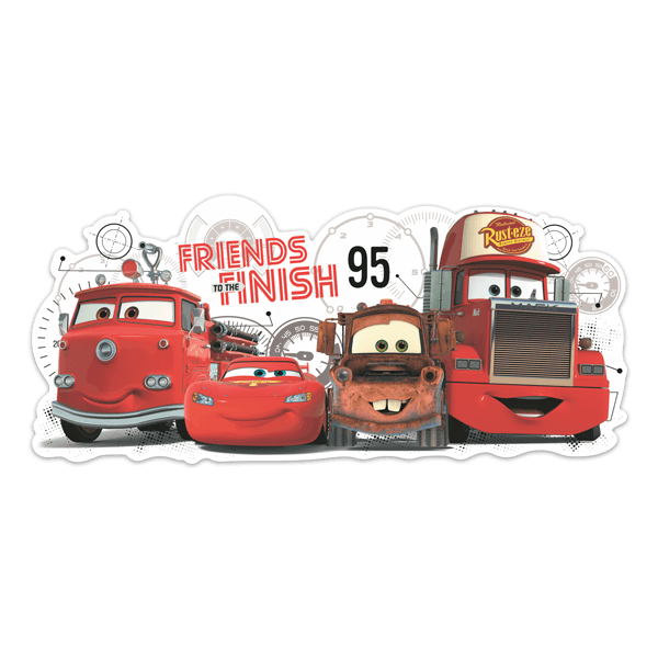 Adesivi per Bambini: Disney Cars, Amici al Traguardo