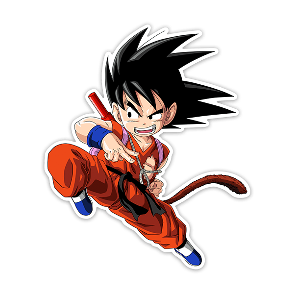 Adesivi per Auto e Moto: Dragon Ball Ginocchio Goku