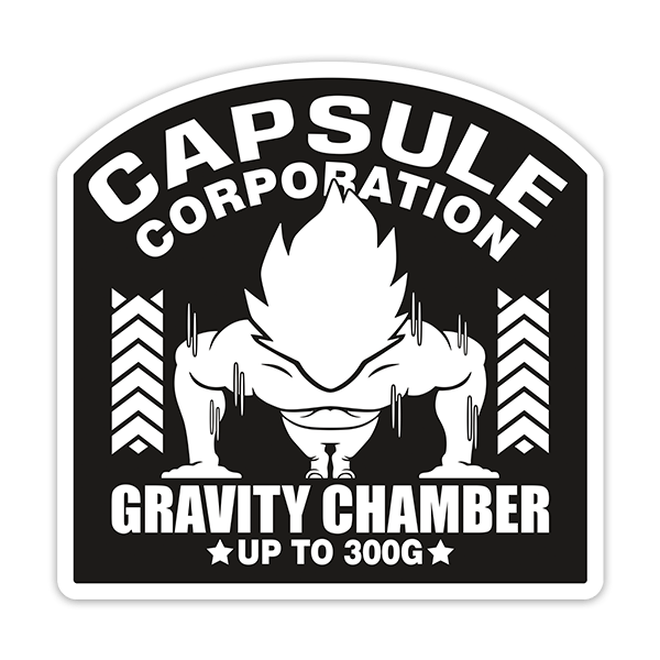 Adesivi per Auto e Moto: Dragon Ball Vegeta Facendo Push-up