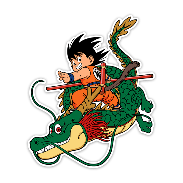 Adesivi per Auto e Moto: Dragon Ball Son Goku & Shen Long