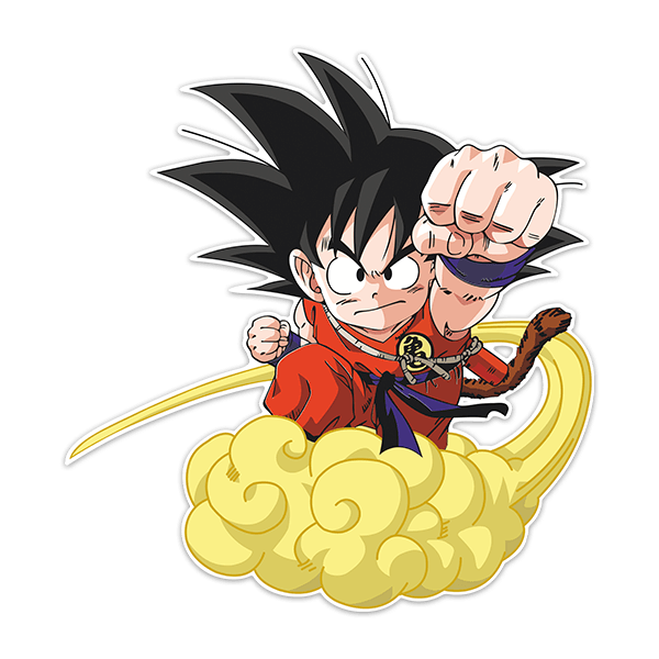 Adesivi per Bambini: Dragon Ball Son Goku y su Nube Kinton