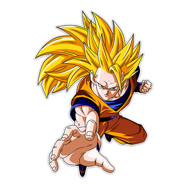 Adesivi per Bambini: Dragon Ball Son Goku Saiyan Livello 3