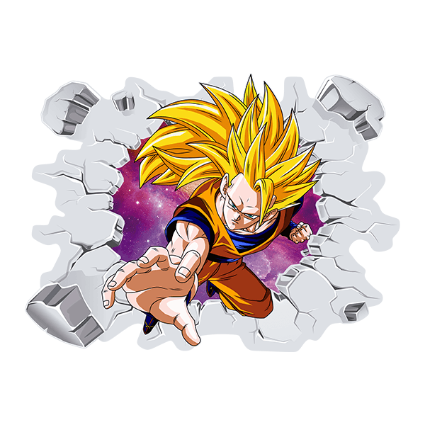 Adesivi per Bambini: Dragon Ball Son Goku Saiyan 3