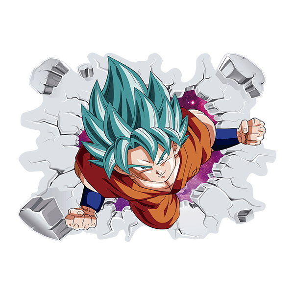 Adesivi per Bambini: Dragon Ball Goku Saiyan Blu