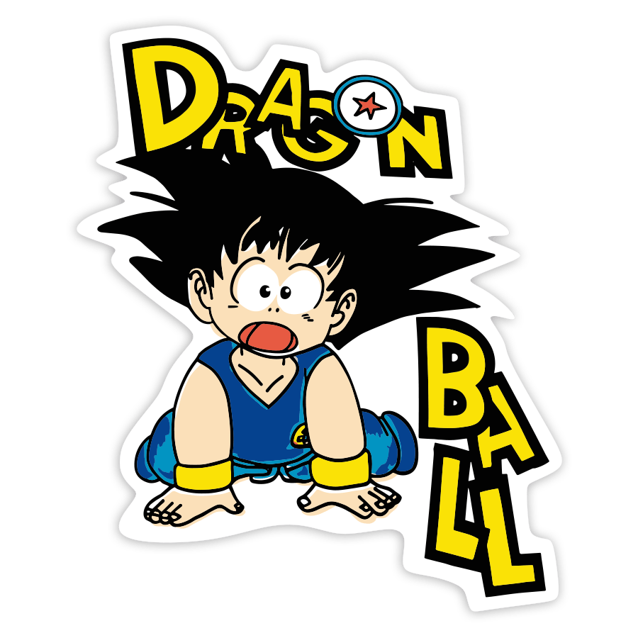 Adesivi per Auto e Moto: Goku Bambino Sorpreso