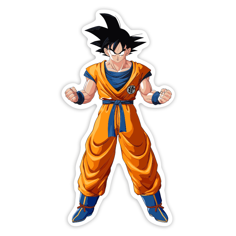 Adesivi per Auto e Moto: Goku in posizione di combattim