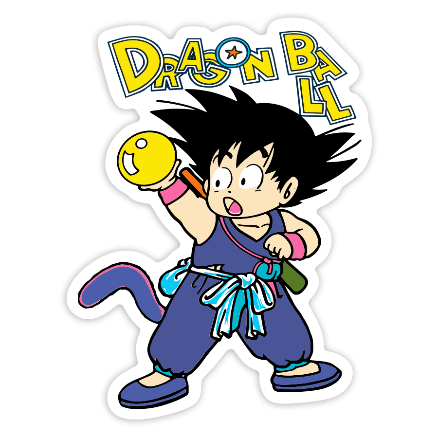 Adesivi per Auto e Moto: Goku Bambino Sfera del Drago