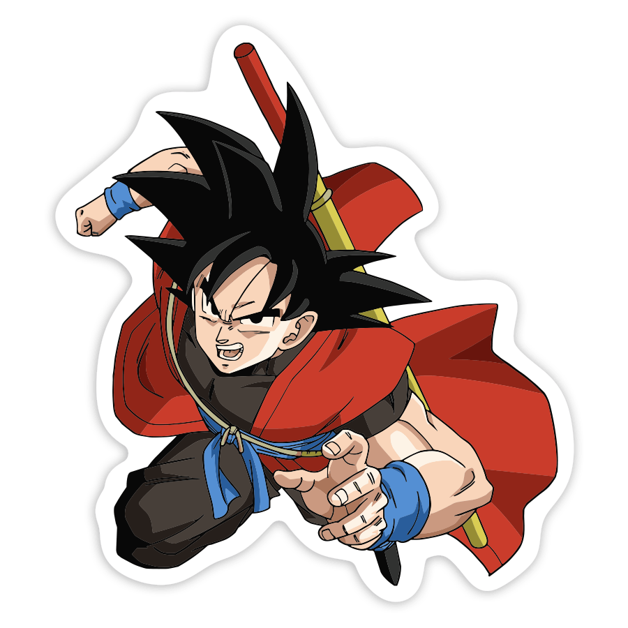 Adesivi per Auto e Moto: Goku Mantello Rosso