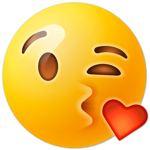 Adesivi Murali: Face Throwing a Kiss