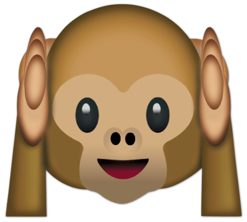 Adesivi Murali: Scimmia che tappa le orecchie