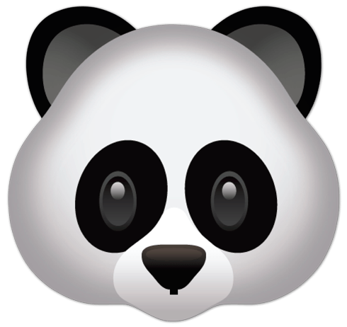 Adesivi Murali: Faccia Panda