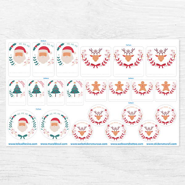 Adesivi per Auto e Moto: Kit Etichetta Babbo Natale