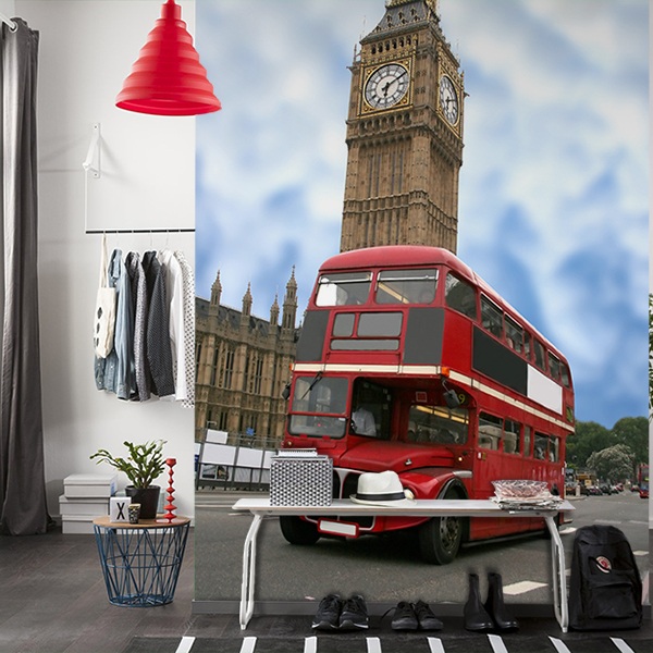 Fotomurali : Big Ben e autobus britannico 0