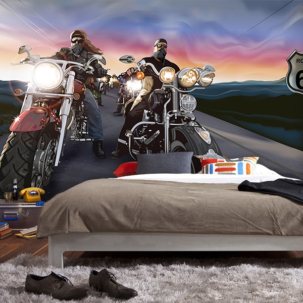 Fotomurali : Motociclisti Route 66