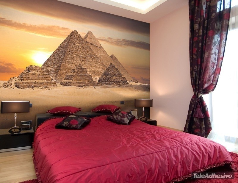 Fotomurali : Piramidi di Giza all'alba