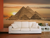 Fotomurali : Piramidi di Giza all'alba 4