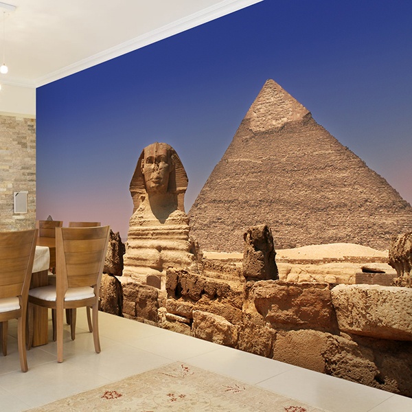 Fotomurali : Sfinge e piramidi di Giza 0