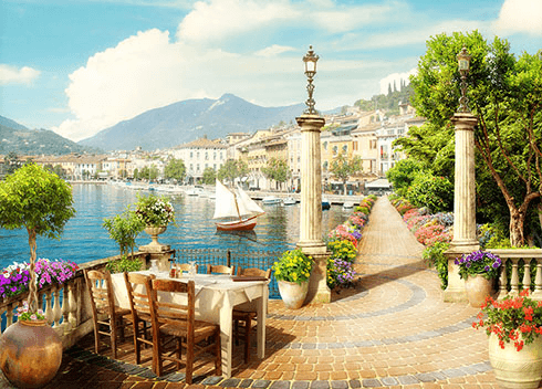Fotomurali : A piedi lungo la costa mediterranea