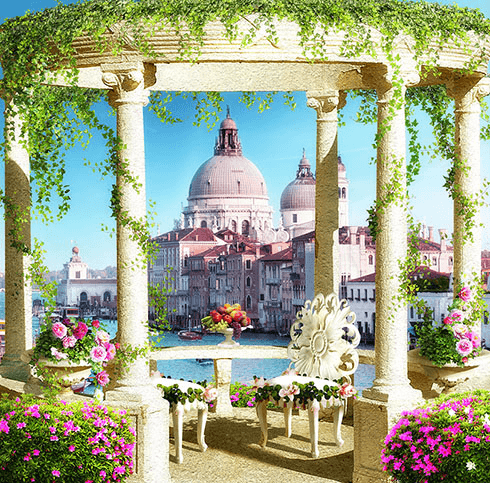 Fotomurali : Santa Maria Salute in terrazza Venezia