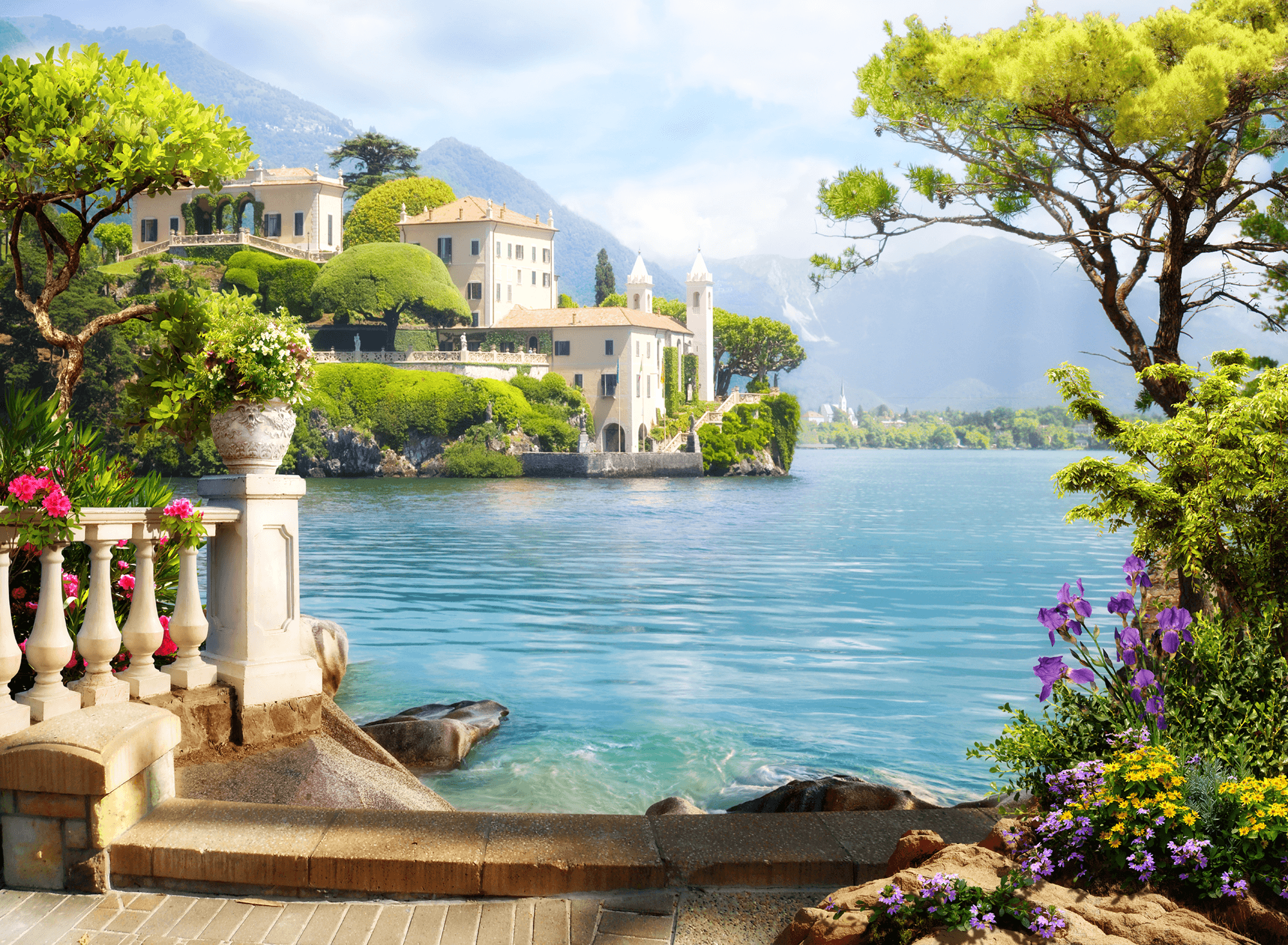 Fotomurali : Resort sul lago
