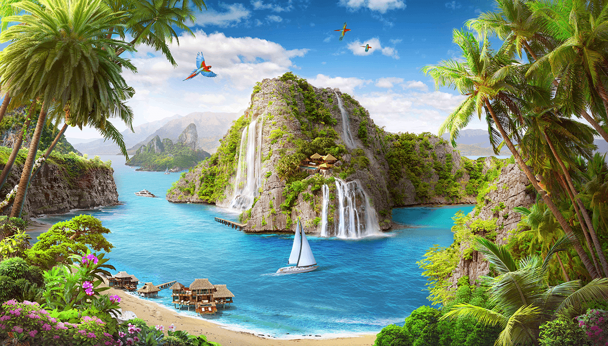 Fotomurali : Isola polinesiana