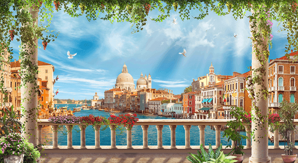 Fotomurali : Terrazza a Venezia