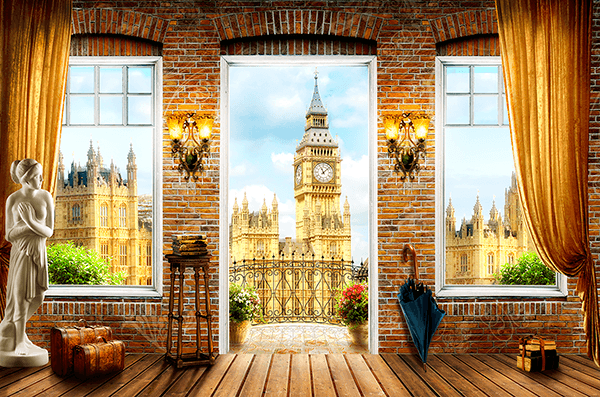 Fotomurali : Grande Ben Balcone