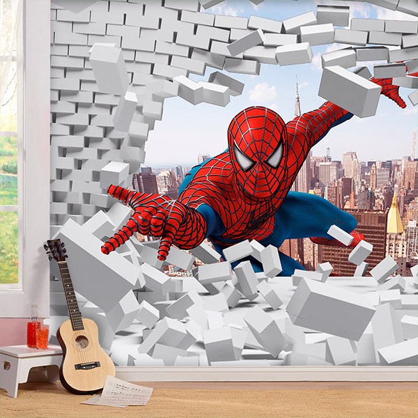 Fotomurali : Spiderman Interruttore a Muro 0