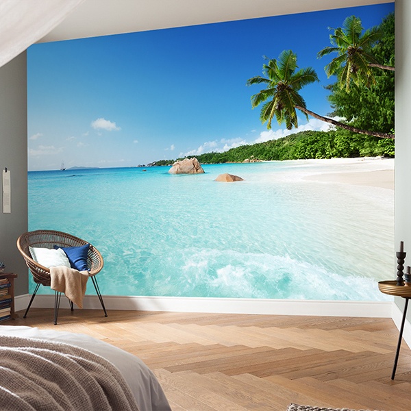 Fotomurali : Spiaggia di Anse Lazio Seychelles 0