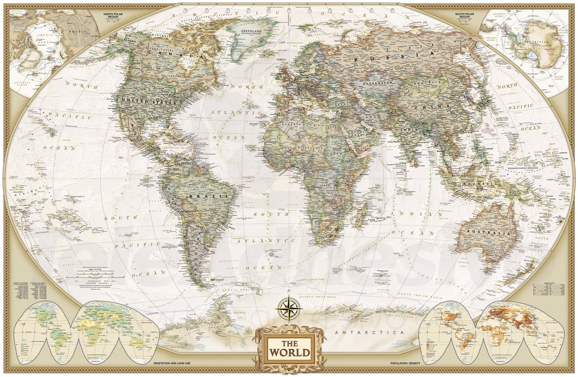 Fotomurali : Mappa del mondo politico d