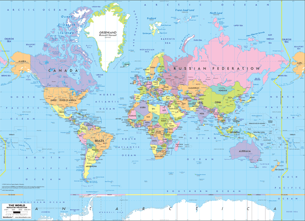Fotomurali : Mappa del Mondo 1