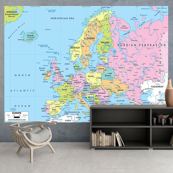 Fotomurali : Mappa politica dell'Europa 0