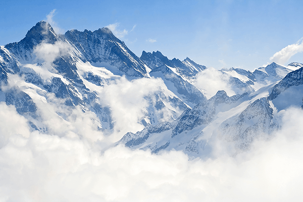 Fotomurali : Montagne sopra le nuvole