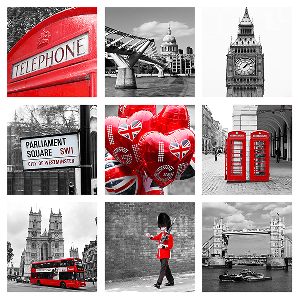 Fotomurali : Collage di Londra