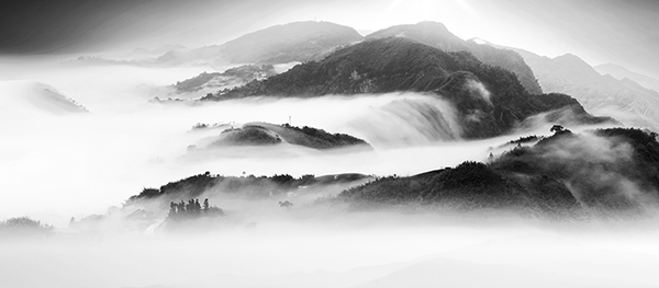 Fotomurali : Nebbia in montagna