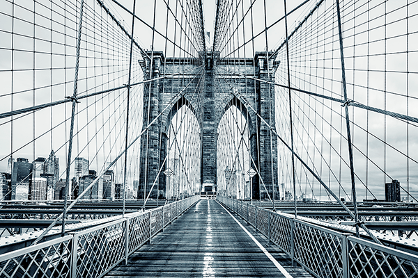 Fotomurali : Attraversando il ponte di Brooklyn