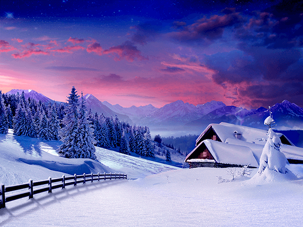 Fotomurali : Alloggio nelle Alpi