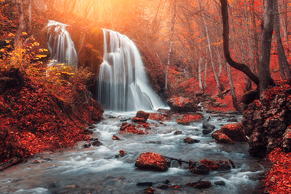 Fotomurali : Cascata nel Grande Canyon del Crimea
