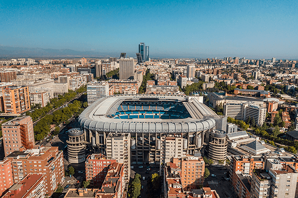 Fotomurali : Veduta aerea di Santiago Bernabéu