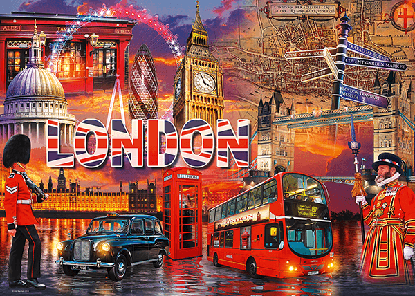 Fotomurali : Collage Britannico