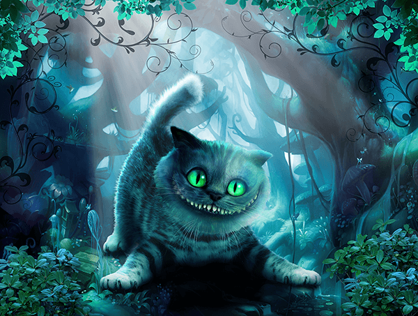 Fotomurali : Gatto dal Paese delle Meraviglie
