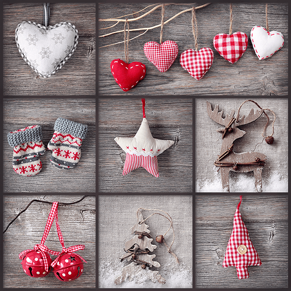 Fotomurali : Collage Decorazione di Natale